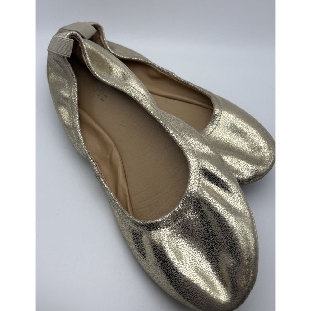 Talbots Metallic Gold Ballet Flats - Picture 4 of 5